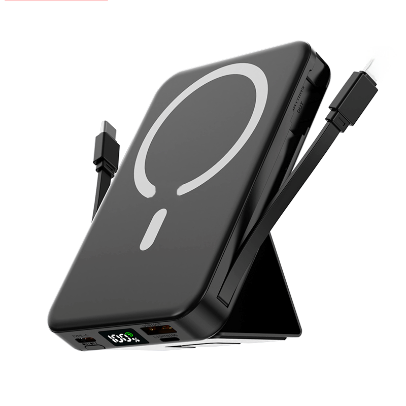 10000mAh Magnetic Wireless Power Bank, Portable Charger, Up to 22.5W USB-C Fast Charging, LED Display