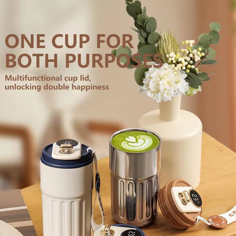 Smart Vacuum Insulated Stainless Steel Tumbler with LED Temperature Display
