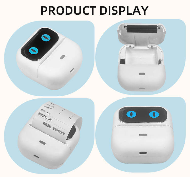 58mm Portable Bluetooth Thermal Label Printer, USB Label Maker, 203 DPI, Rechargeable