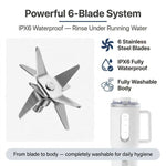 500ml Portable Personal Blender, USB-C Rechargeable Smoothie Maker, Ice Crusher, Leak-Resistant