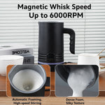 4-in-1 Electric Milk Frother, Automatic Stainless Steel Milk Foam Maker, Touch Control, 400W