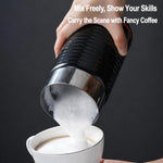 4-in-1 Electric Milk Frother, Automatic Stainless Steel Milk Foam Maker, Touch Control, 400W