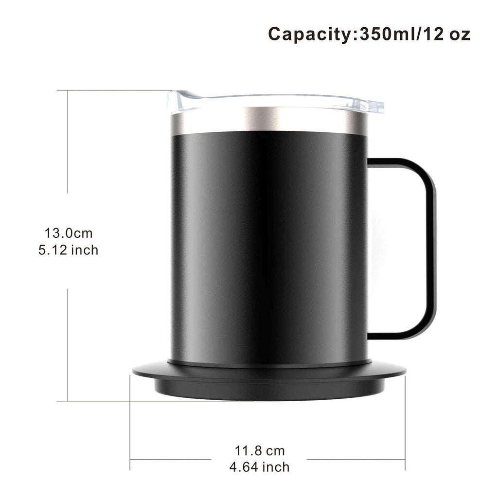 300ml Smart Coffee Mug Warmer with Temperature Control, Stainless Steel Heated Mug, 5V USB Powered