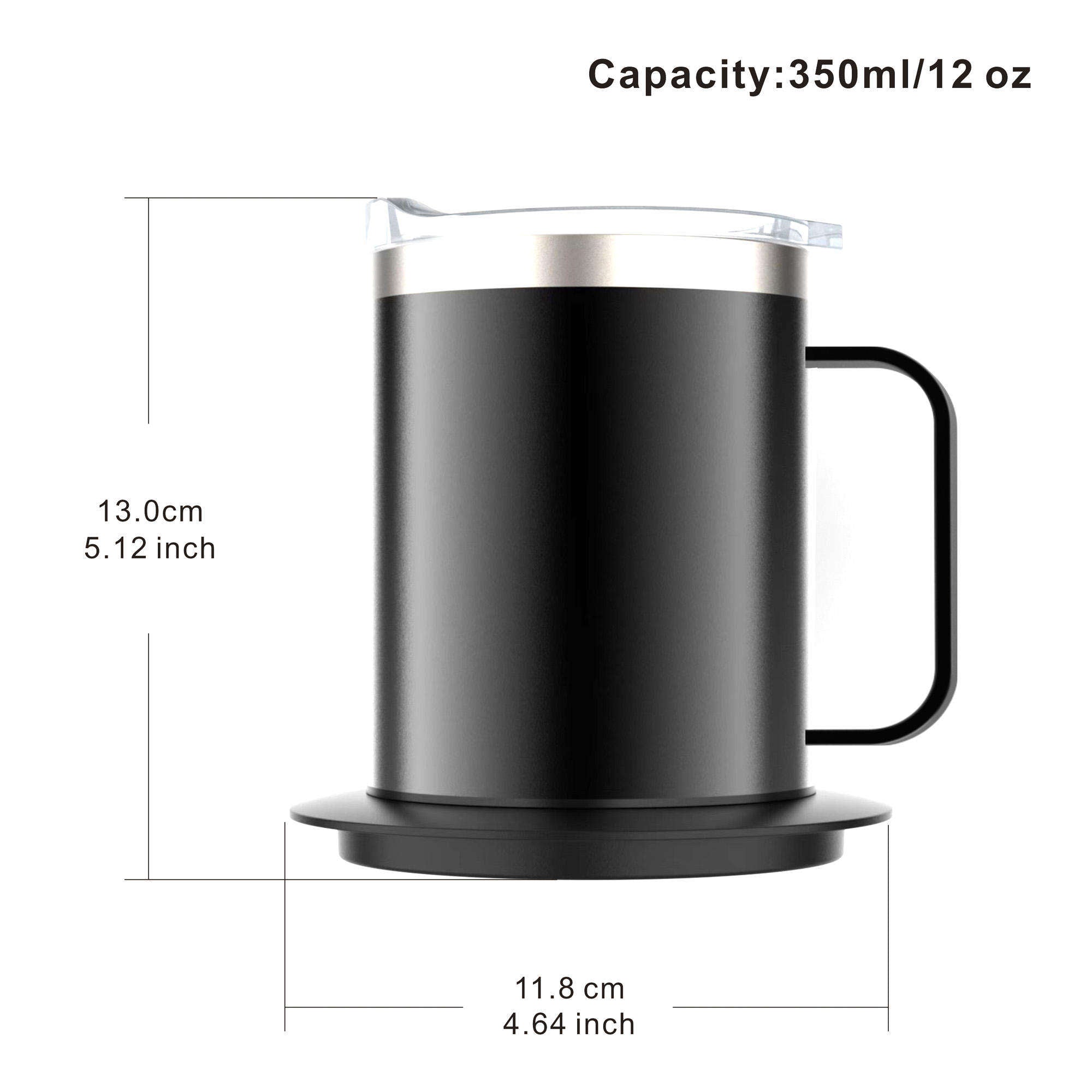 300ml Smart Coffee Mug Warmer with Temperature Control, Stainless Steel Heated Mug, 5V USB Powered