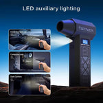 Rechargeable Electric Air Duster, Brushless Motor, 4-Speed Portable Air Blower with LED Light