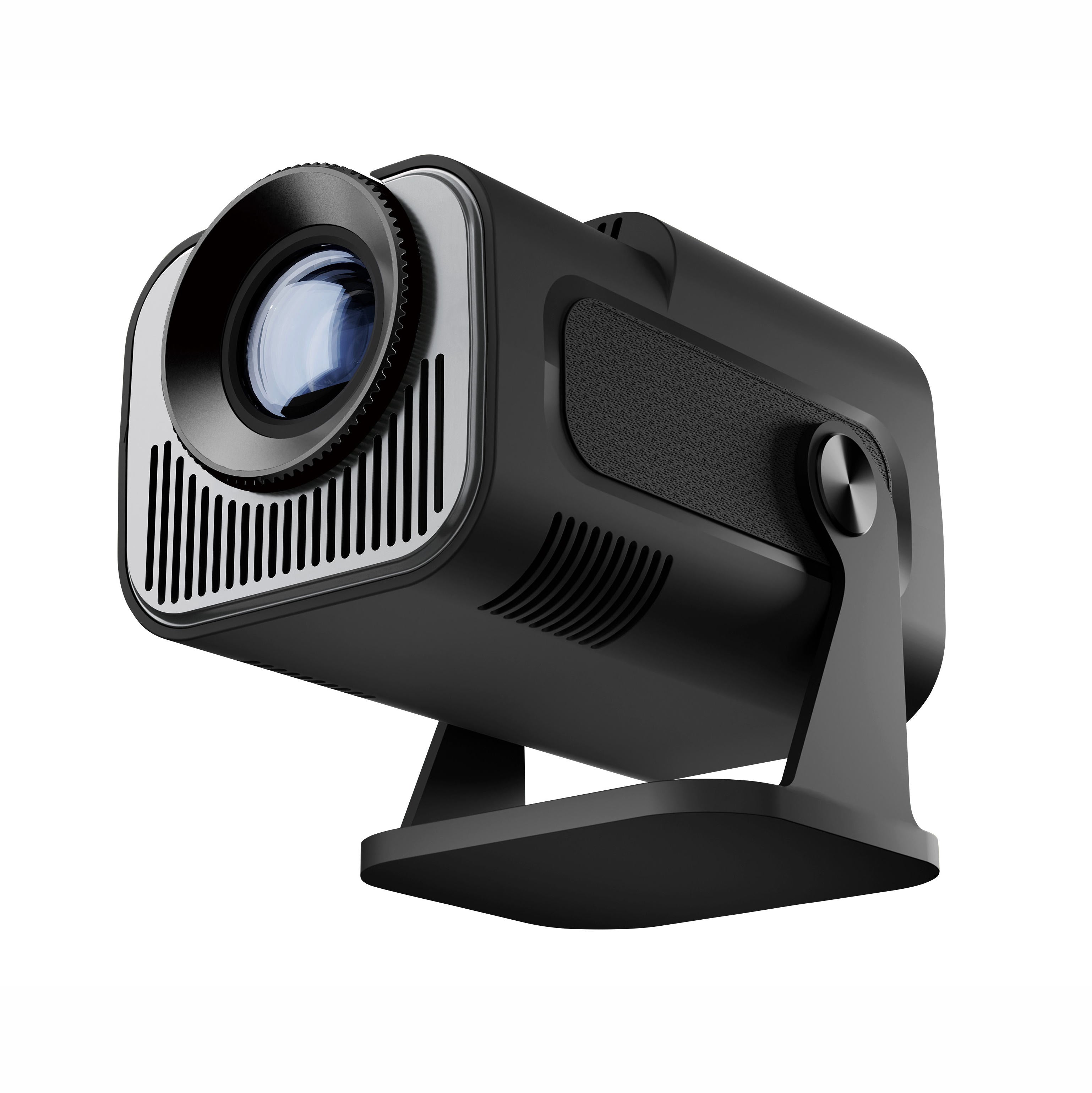 Black projector on a white background